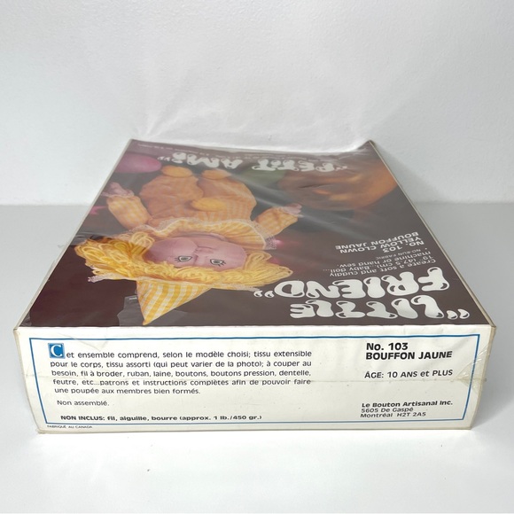 Little Friend Yellow Clown Baby Doll Sewing Kit - Picture 5 of 9